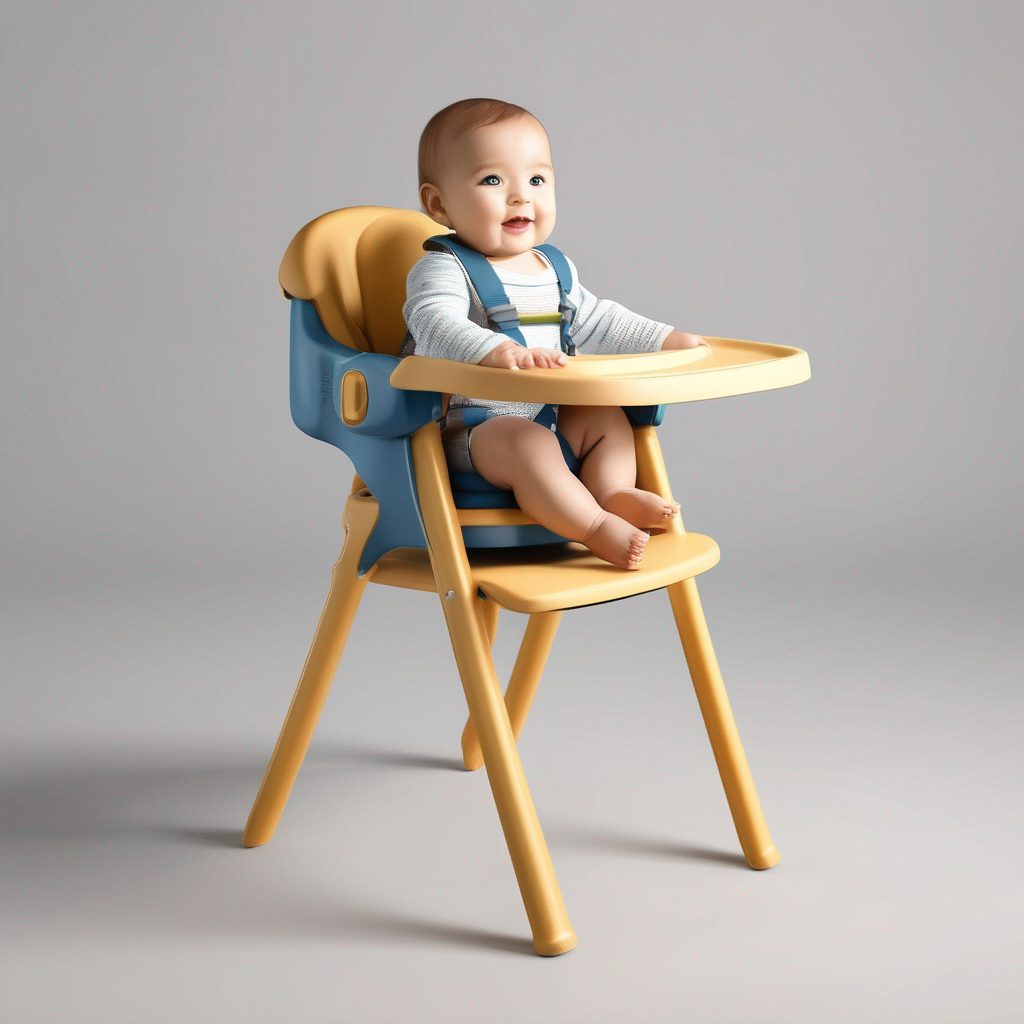 Chaise pour bébé avec réhausseur installé